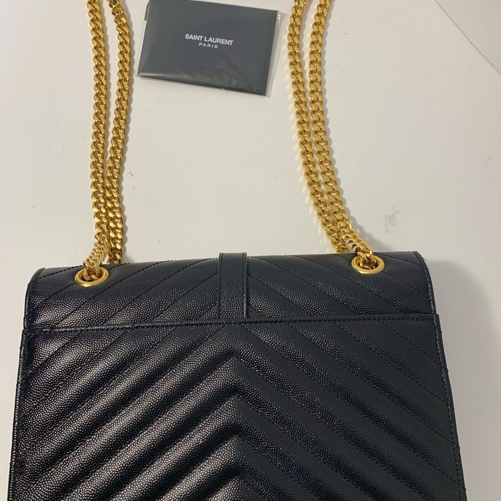 SAINT LAURENT Grain De Poudre Matelasse Chevron - Picture 8 of 8